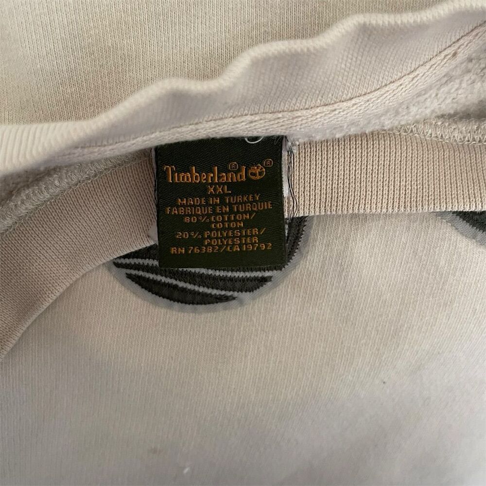 Vintage Timberland Embroidered Crewneck Sweatshirt Men’s 2XL White Pullover - Picture 2 of 3